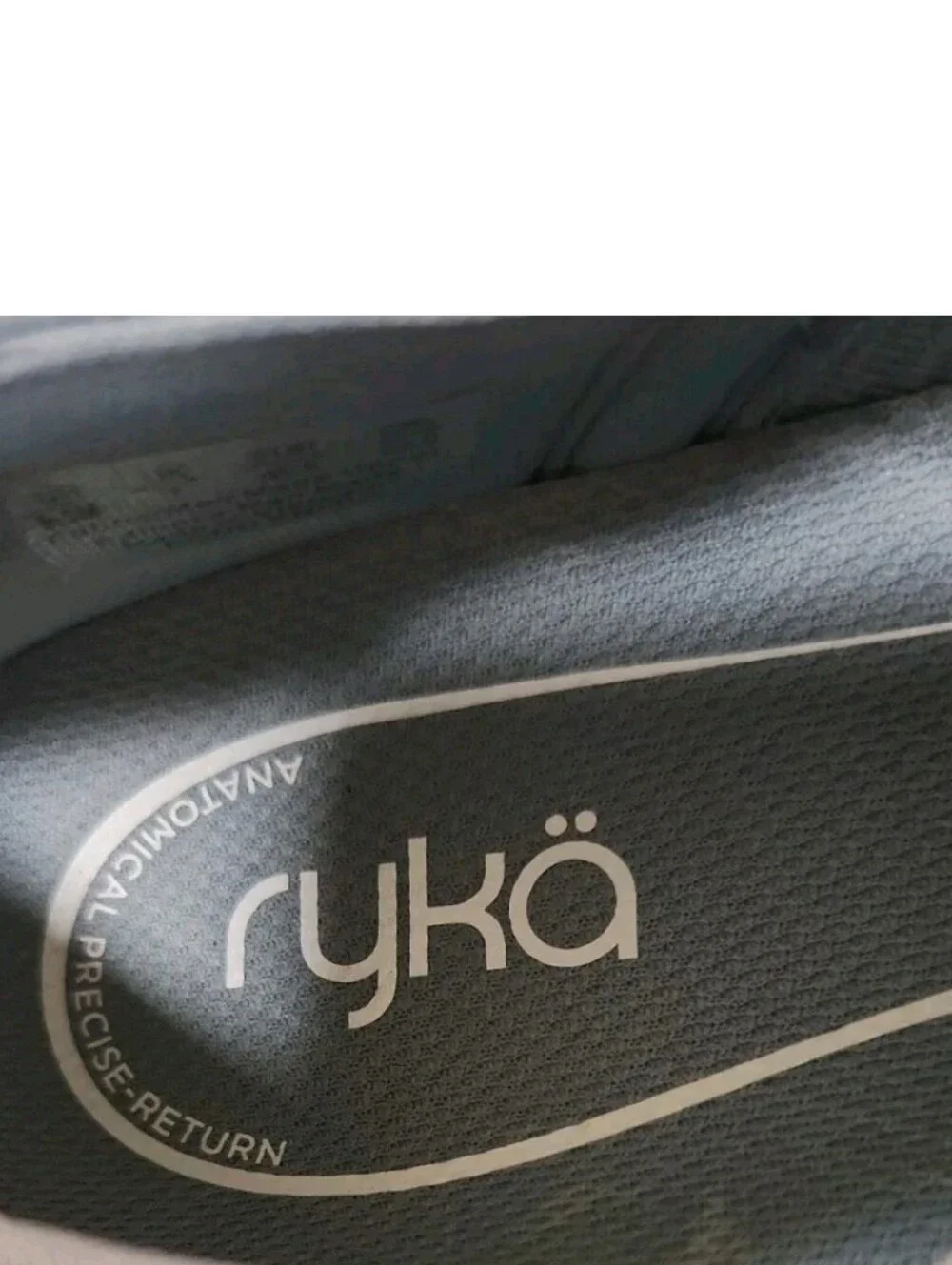 Ryka Echo Knit Slip On Sneakers Womens 9.5 Blue Grey Walking Shoes New Comfort